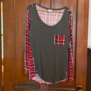 Wanna B plaid pocket shirt